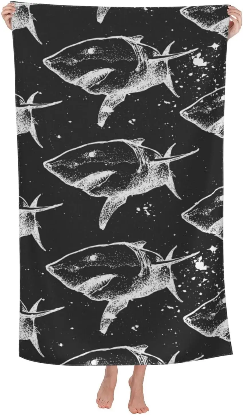 Beach Towel Fierce Shark Theme Towel Super Soft Quick-drying Pool Bath Towel Outdoor Bathroom Swimming Lightweight
Beach Towel Fierce Shark Theme Towel Super Soft Quick-drying Pool Bath Towel Outdoor Bathroom Swimming Lightweight