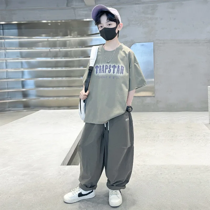 Summer Boys Cotton Alphabet T-Shirt Tops+Oversized Pant Student Active Sets School Kids 2PCS Tracksuit Children Outfits 5-16 Y
Summer Boys Cotton Alphabet T-Shirt Tops+Oversized Pant Student Active Sets School Kids 2PCS Tracksuit Children Outfits 5-16 Y