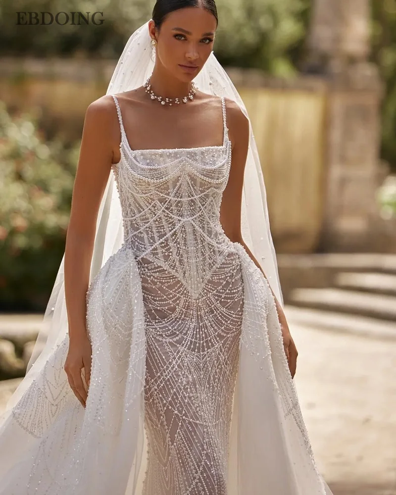 Свадебное платье EBDOING, фасон «русалка», 2 в 1, с квадратным вырезом, без рукавов, с бисером и кружевом, индивидуальный пошив, платья для невесты
Свадебное платье EBDOING, фасон «русалка», 2 в 1, с квадратным вырезом, без рукавов, с бисером и кружевом, индивидуальный пошив, платья для невесты