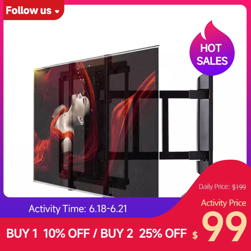 TV Wall Mount Bracket Articulating Arms Swivel Tilt Extension Rotation TV Monitor Stand Holder With Screws 32-75 Inch Display
TV Wall Mount Bracket Articulating Arms Swivel Tilt Extension Rotation TV Monitor Stand Holder With Screws 32-75 Inch Display