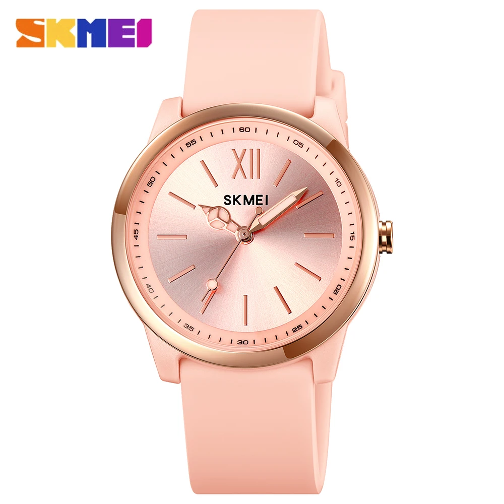 SKMEI New Fashion Pink Silicone Strap Watch Women Casual Ultra-thin Quartz Clock Creative Design Simple Waterproof Wristwatch
SKMEI New Fashion Pink Silicone Strap Watch Women Casual Ultra-thin Quartz Clock Creative Design Simple Waterproof Wristwatch