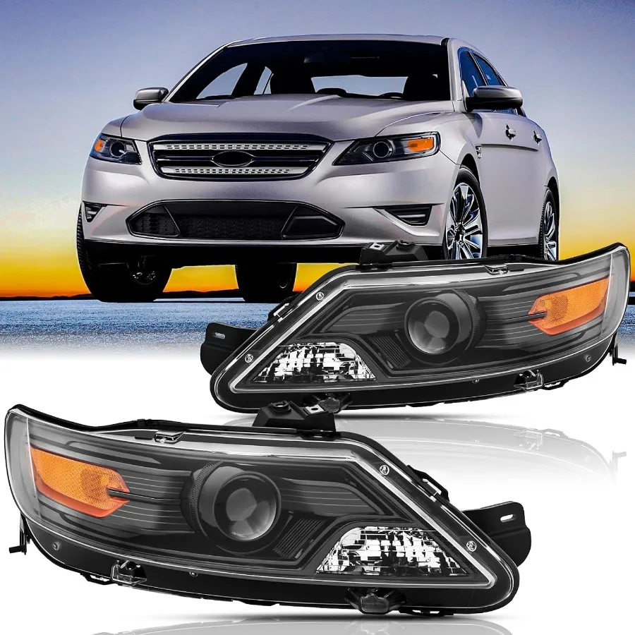 Headlights Assembly with Bulbs for 2010 2011 2012 Taurus Halogen Headlamps Replacement Driver and Passenger Side Pair LH RH Bl
Headlights Assembly with Bulbs for 2010 2011 2012 Taurus Halogen Headlamps Replacement Driver and Passenger Side Pair LH RH Bl