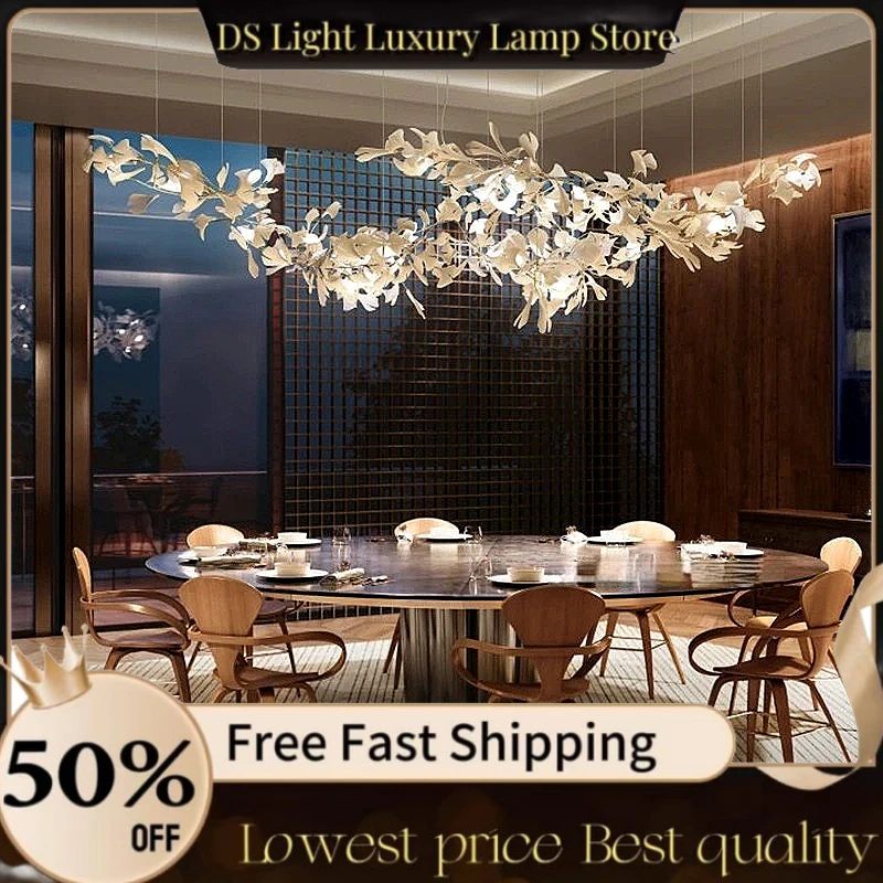 Luxury Ginkgo Leaf LED Chandelier - Large Artistic Nordic Pendant Light for Staircase Villa Hotel Lobby Living Dining Room
Luxury Ginkgo Leaf LED Chandelier - Large Artistic Nordic Pendant Light for Staircase Villa Hotel Lobby Living Dining Room