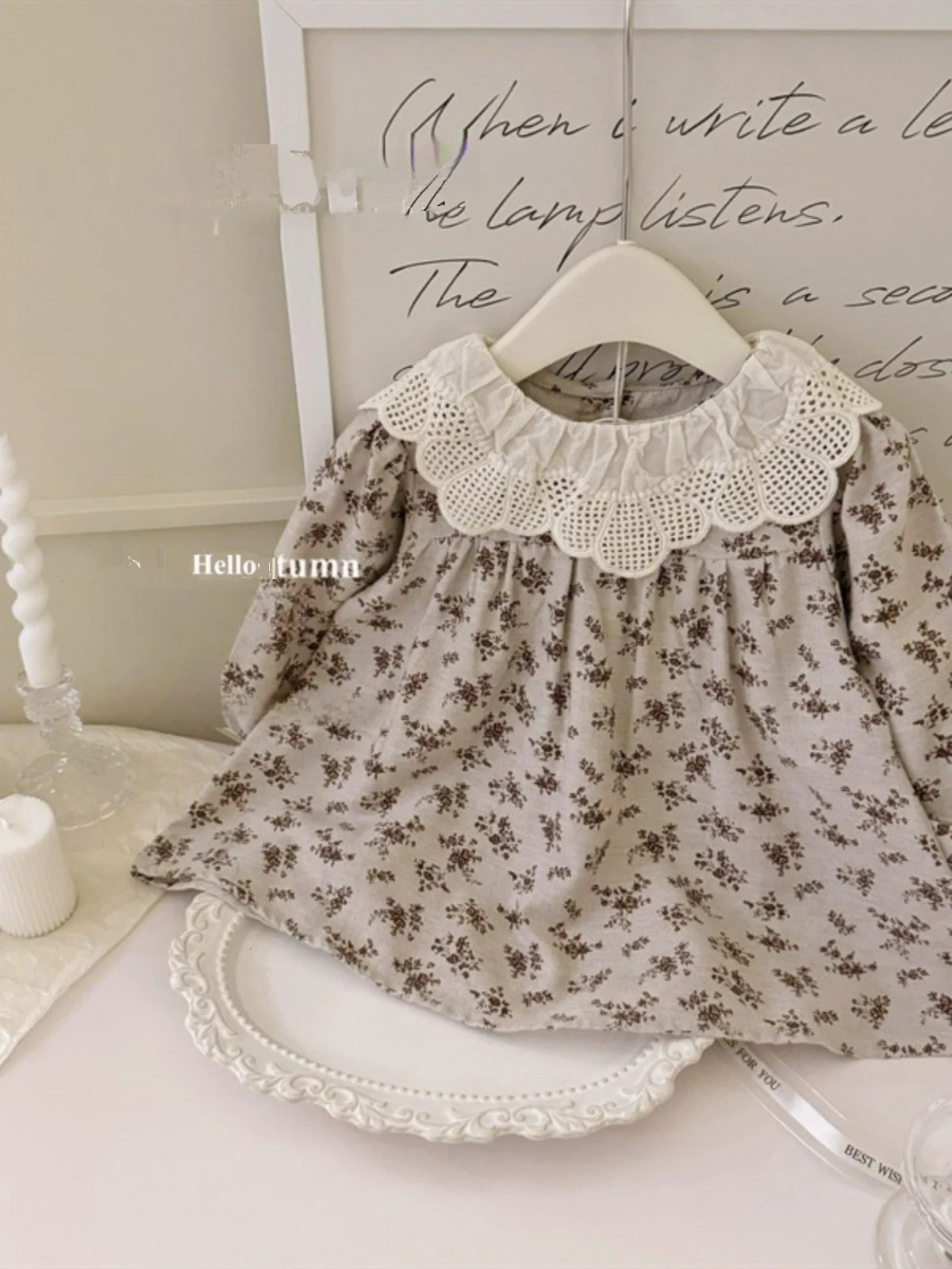 Girls Floral Cotton Gauze Long Sleeve Dress Baby Clothes Spring Autumn Season Fashionable Kids Skirt Korean Style Wilderness
Girls Floral Cotton Gauze Long Sleeve Dress Baby Clothes Spring Autumn Season Fashionable Kids Skirt Korean Style Wilderness