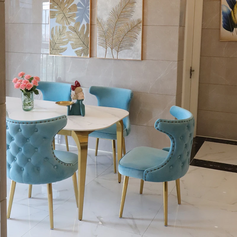 Dining chair luxury Italian fabric chair modern simple study dresser
Dining chair luxury Italian fabric chair modern simple study dresser