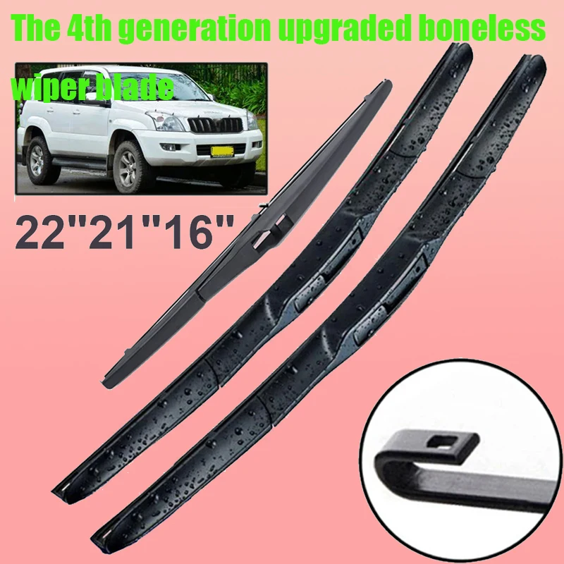 Wiper Front & Rear Wiper Blades Set For Toyota Prado 120 J120 2002 - 2009 Windshield Windscreen Window Brush 22"+21"+16"
Wiper Front & Rear Wiper Blades Set For Toyota Prado 120 J120 2002 - 2009 Windshield Windscreen Window Brush 22"+21"+16"
