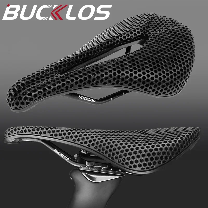 BUCKLOS 3D Printed Road Bike Saddle CARBON/Nylon Ultralight MTB Short Nose Seat Hollow Prostatic Bicycle Saddle Cycling Parts
BUCKLOS 3D Printed Road Bike Saddle CARBON/Nylon Ultralight MTB Short Nose Seat Hollow Prostatic Bicycle Saddle Cycling Parts
