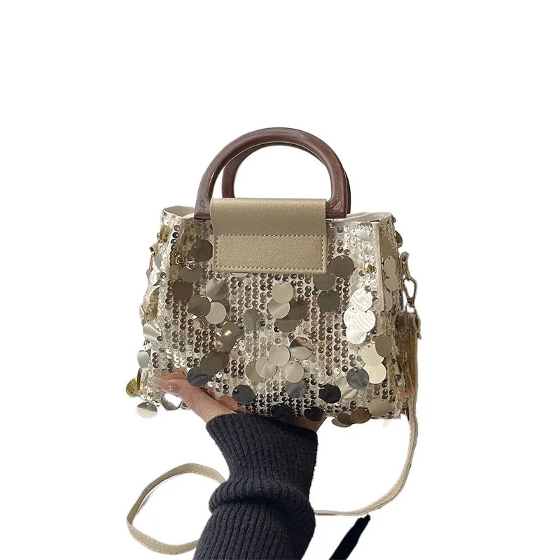 2026 Spring Summer Sequined Bag Shiny Messenger Portable Foreign Style Shoulder Bag Sequined Solid Color Small Square Bag Women
2026 Spring Summer Sequined Bag Shiny Messenger Portable Foreign Style Shoulder Bag Sequined Solid Color Small Square Bag Women