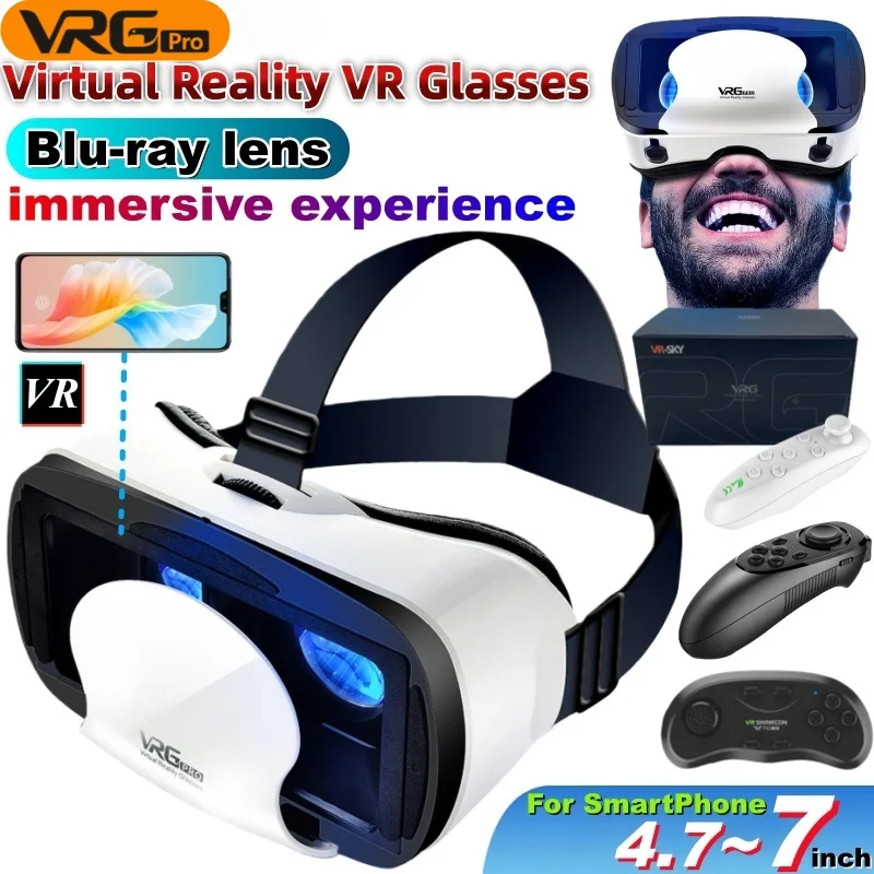 VRGPRO Очки виртуальной реальности Blu-Ray VR IMAX 4K 3D, VR-гарнитура Google Box для телефонов 4.7-7 дюймов, с поддержкой игрового джойстика
VRGPRO Очки виртуальной реальности Blu-Ray VR IMAX 4K 3D, VR-гарнитура Google Box для телефонов 4.7-7 дюймов, с поддержкой игрового джойстика
