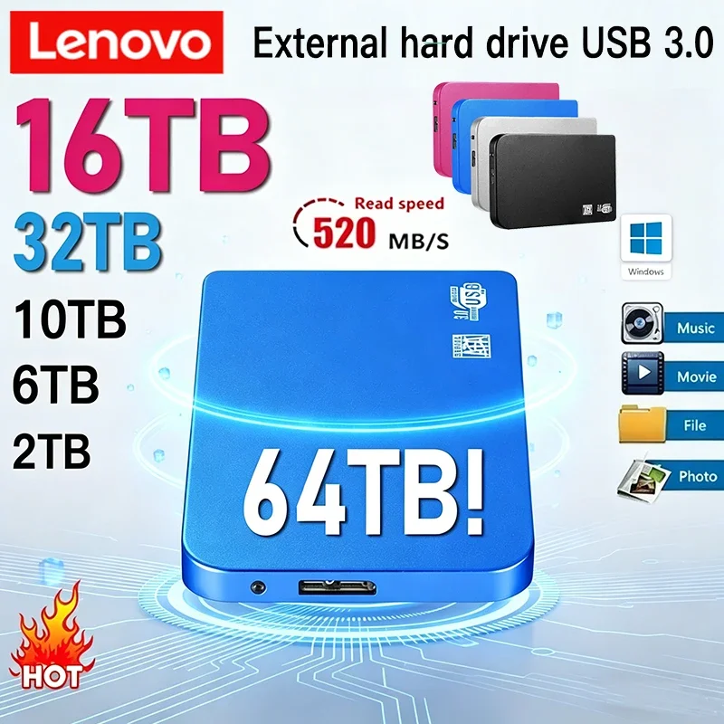 Lenovo 256TB SSD High-speed SSD USB 3.0 Enclosure Mobile Hard Drive Cases for SSD External Storage HDD Box With USB3.0 Cable ABS
Lenovo 256TB SSD High-speed SSD USB 3.0 Enclosure Mobile Hard Drive Cases for SSD External Storage HDD Box With USB3.0 Cable ABS