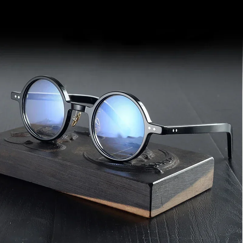 45mm Acetate Black Myopia Glasses Round Eyeglasses Frame Men Women Vintage Prescription Spectacles Blue Light Reading Glasses
45mm Acetate Black Myopia Glasses Round Eyeglasses Frame Men Women Vintage Prescription Spectacles Blue Light Reading Glasses