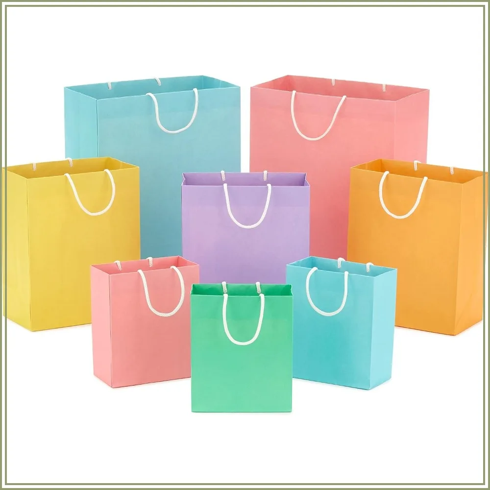 Assorted Pastel Gift Bags 8 Pack - 3 Sizes for Birthdays, Baby Showers & More
Assorted Pastel Gift Bags 8 Pack - 3 Sizes for Birthdays, Baby Showers & More