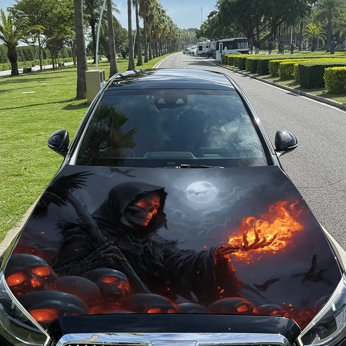 Netherworld Grim Reaper Pattern car hood stickers, waterproof self-adhesive, scratch resistant, easy to stick, durable car PVC s
Netherworld Grim Reaper Pattern car hood stickers, waterproof self-adhesive, scratch resistant, easy to stick, durable car PVC s