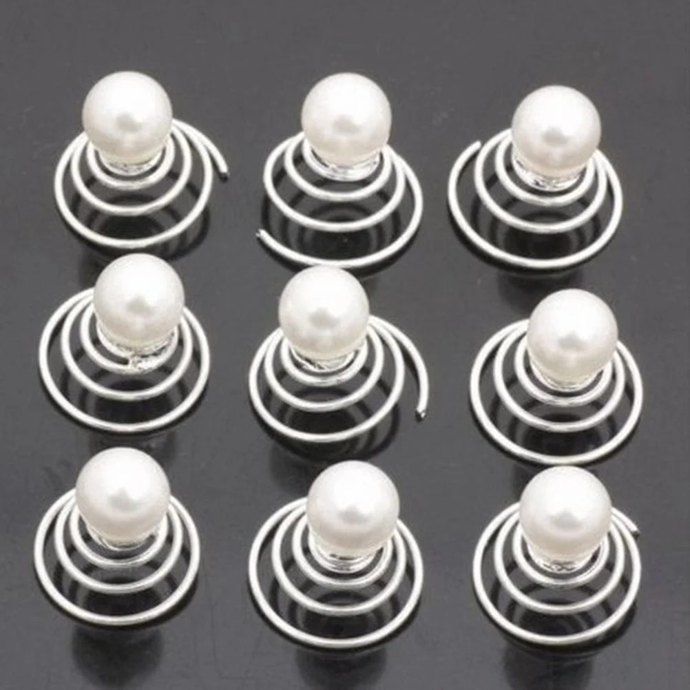 12Pcs Spiral Pearl Hairpins Bridal Wedding Metal Hair Clips Elegant Accessories for Dancing Party Bridal Spiral Hairpin
12Pcs Spiral Pearl Hairpins Bridal Wedding Metal Hair Clips Elegant Accessories for Dancing Party Bridal Spiral Hairpin