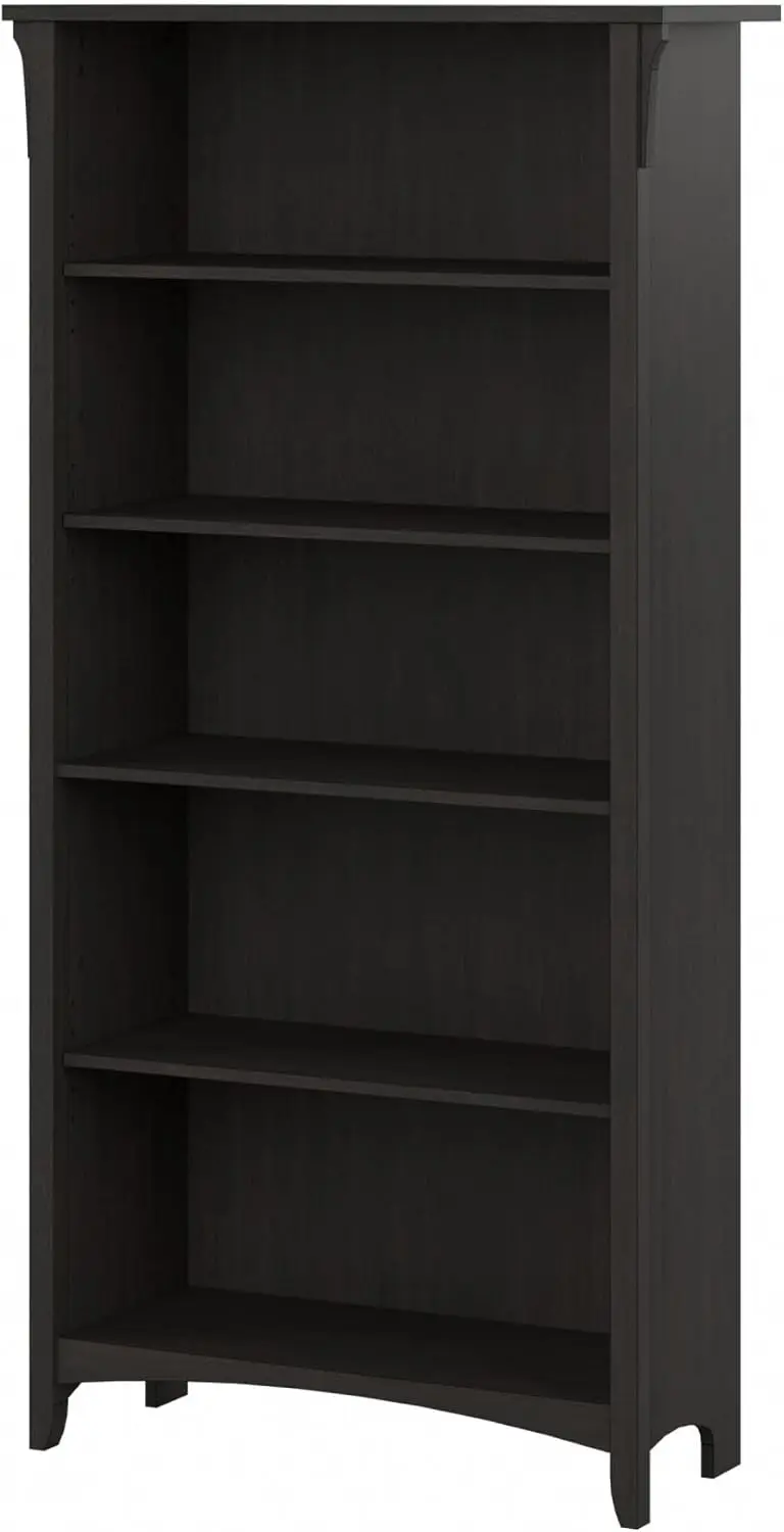 5 Shelf Bookcase In Vintage Black, Tall Bookshelf, Large Book Shelf For Living Room, Home Office, Or Entryway
5 Shelf Bookcase In Vintage Black, Tall Bookshelf, Large Book Shelf For Living Room, Home Office, Or Entryway
