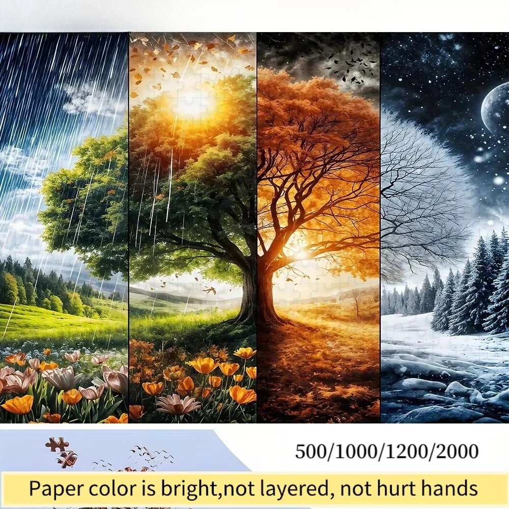 500/1000/1200/2000pcs Puzzle - Four Seasons Tree Landscape, High Quality, Easy and Fun Family Game, Very Suitable for Large Si
500/1000/1200/2000pcs Puzzle - Four Seasons Tree Landscape, High Quality, Easy and Fun Family Game, Very Suitable for Large Si