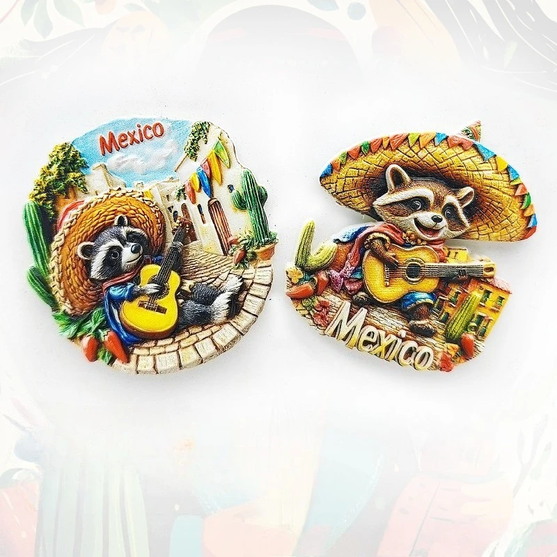 Mexican Street Guitar Soredo Hat Raccoon Refrigerator Sticker Souvenir Gift 3D Magnetic Sticker Decoration
Mexican Street Guitar Soredo Hat Raccoon Refrigerator Sticker Souvenir Gift 3D Magnetic Sticker Decoration