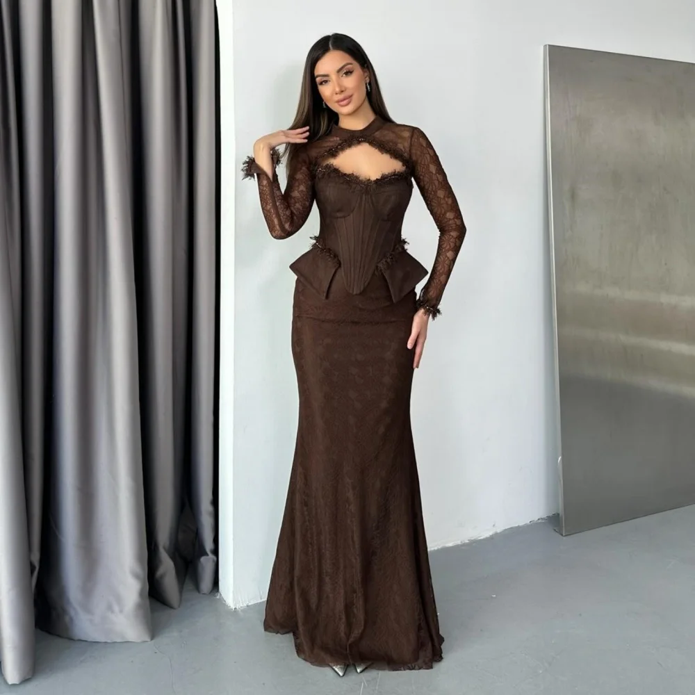 Customized Classic Evening Two-piece Dress For Banquet Lace Mermaid Long Sleeves Wedding Party Dress High Quality
Customized Classic Evening Two-piece Dress For Banquet Lace Mermaid Long Sleeves Wedding Party Dress High Quality