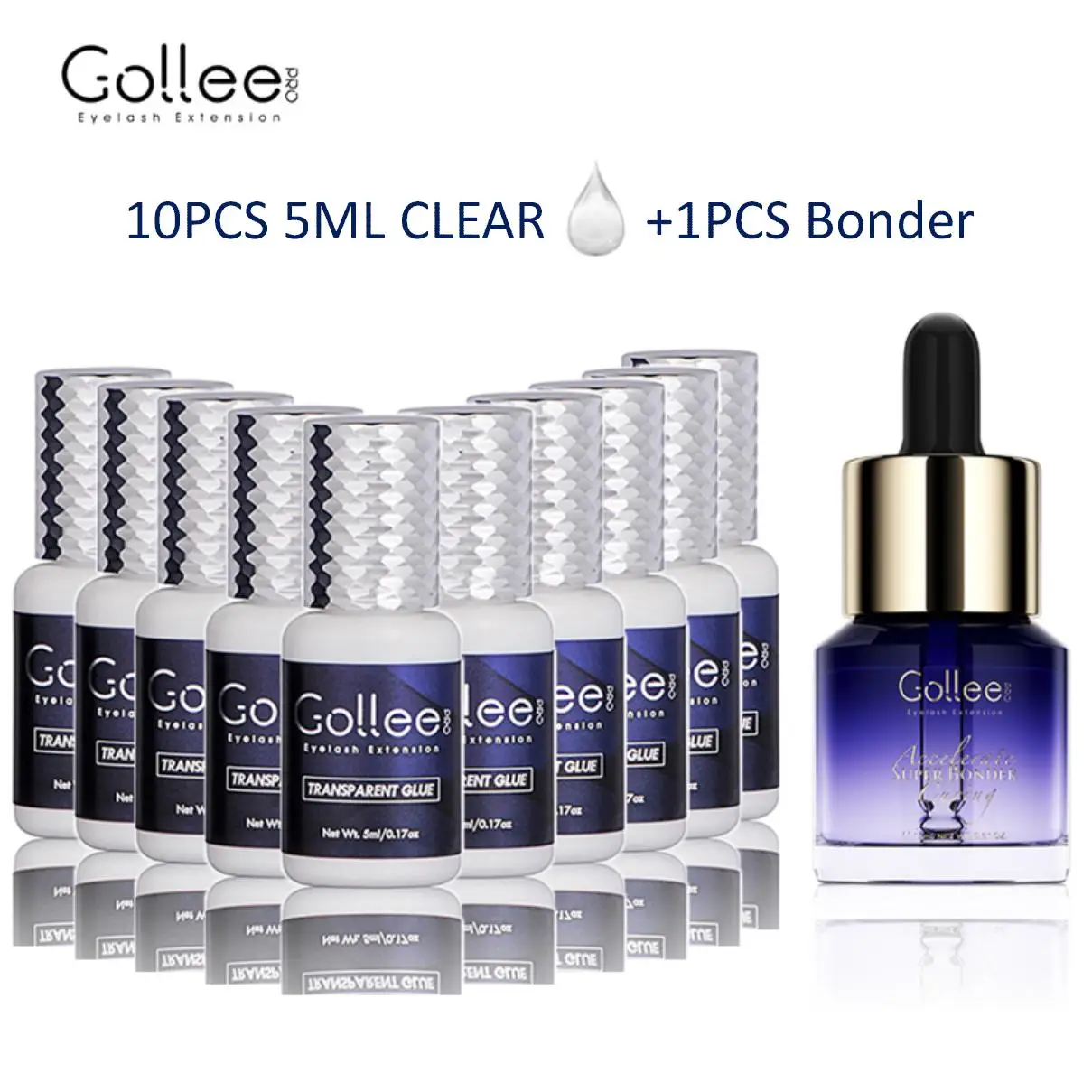 10pcs Gollee Transparent 1s Fast Dry Clear Eyelash Gule and Super Bonder Lashes Primer Waterproof Adhesive Eyelash Tools Supply
10pcs Gollee Transparent 1s Fast Dry Clear Eyelash Gule and Super Bonder Lashes Primer Waterproof Adhesive Eyelash Tools Supply