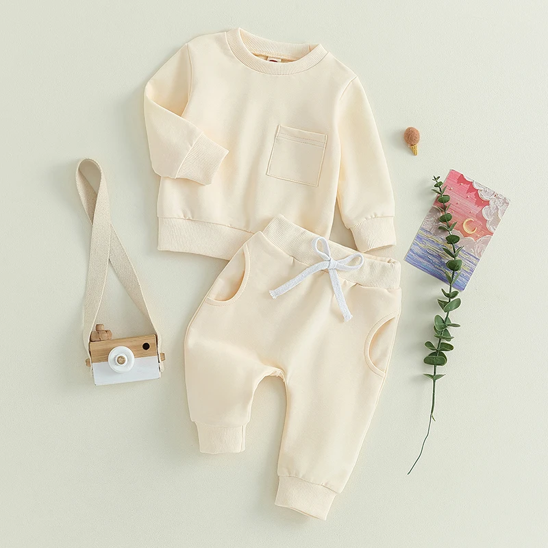 Newborn Baby Girl Clothes Toddler Long Sleeve Solid Sweatshirt Elastic Waist Jogger Pants Set Fall Winter Outfit
Newborn Baby Girl Clothes Toddler Long Sleeve Solid Sweatshirt Elastic Waist Jogger Pants Set Fall Winter Outfit