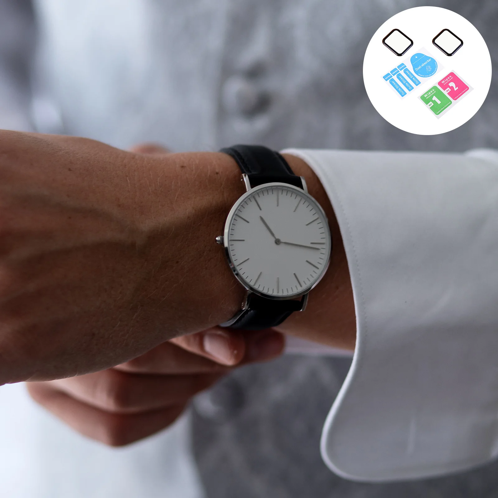 2Pcs Watch Screen Protector 3D Tempered Glass Full Coverage Anti-Scratch Screen Protective Film Professional Watch Case
2Pcs Watch Screen Protector 3D Tempered Glass Full Coverage Anti-Scratch Screen Protective Film Professional Watch Case