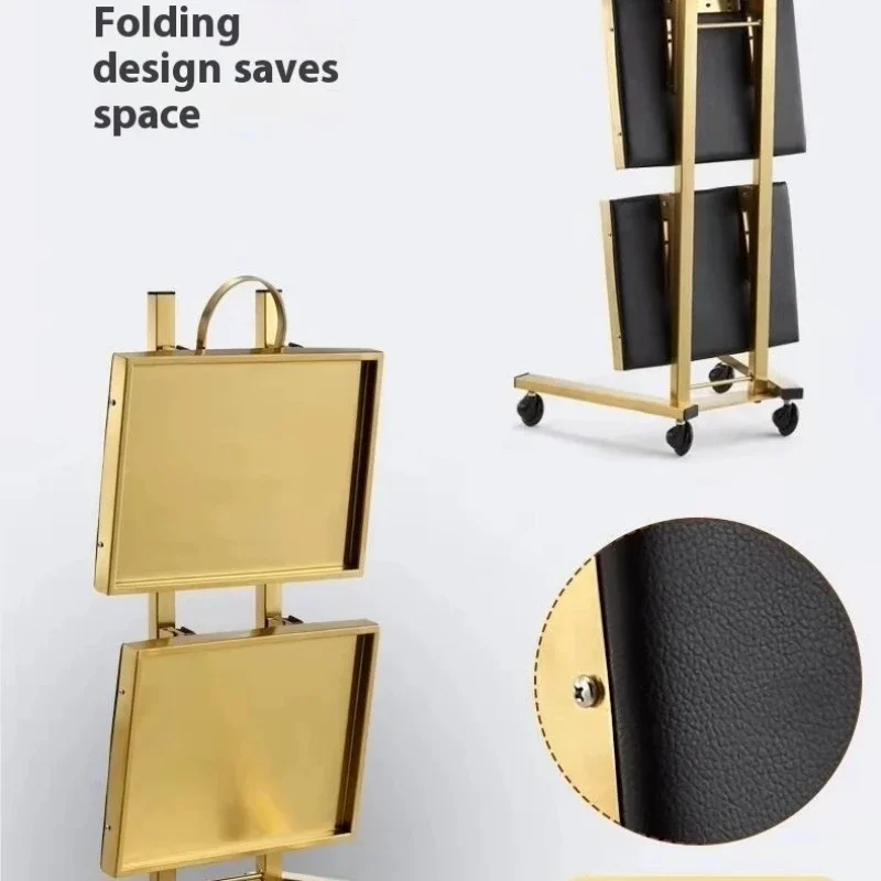 Stainless Steel Organizers Salon Trolley Furniture Strong Load-bearing Simple Design Carrito Auxiliar Spa Cart Pedicure Trolley
Stainless Steel Organizers Salon Trolley Furniture Strong Load-bearing Simple Design Carrito Auxiliar Spa Cart Pedicure Trolley