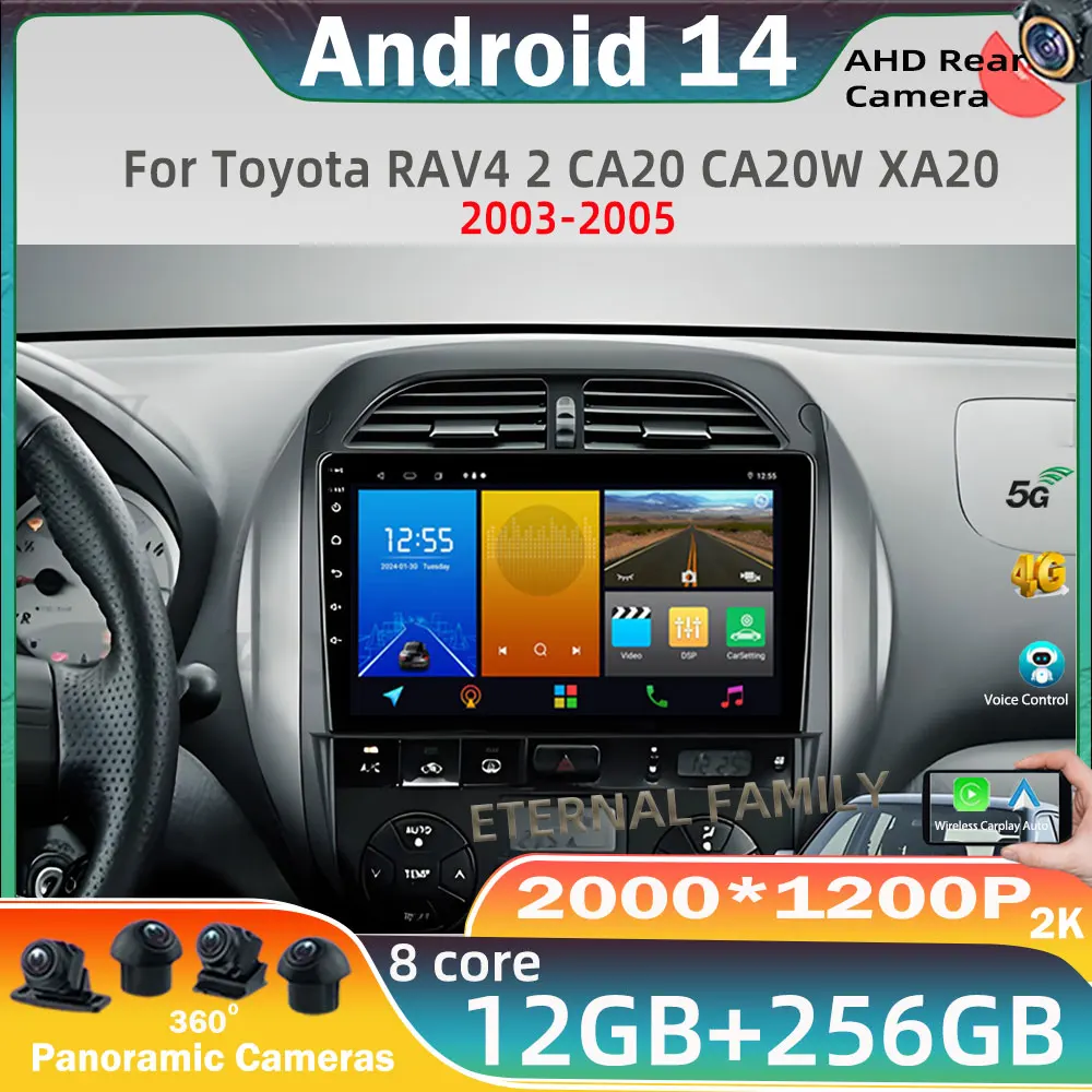 Android 14 Car For Toyota RAV4 2 CA20 CA20W XA20 2003-2005 Auto Multimedia Video Player Navigation GPS Carplay Head Unit 4G WiFi
Android 14 Car For Toyota RAV4 2 CA20 CA20W XA20 2003-2005 Auto Multimedia Video Player Navigation GPS Carplay Head Unit 4G WiFi