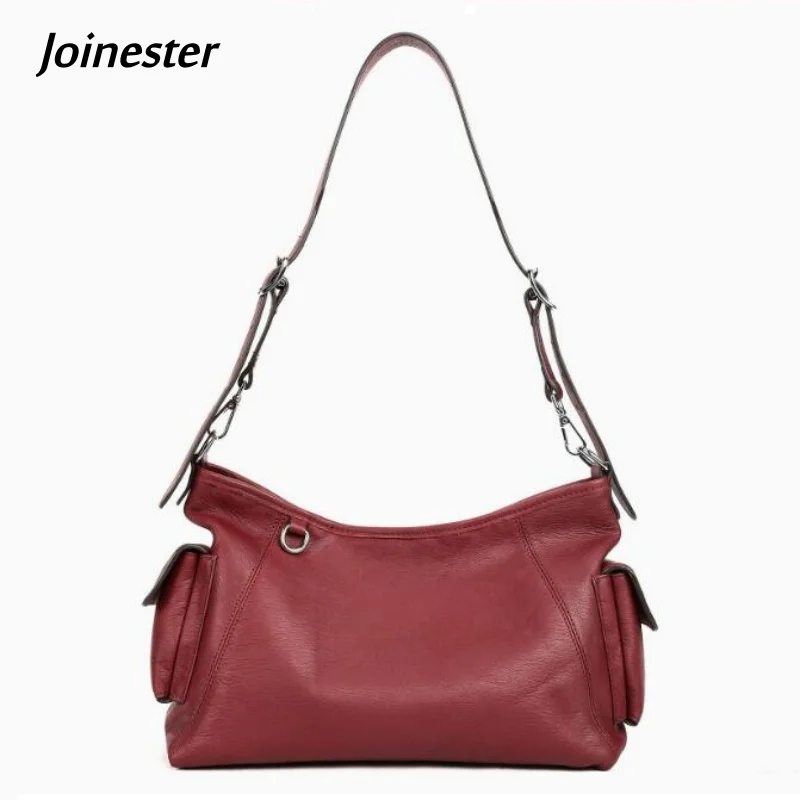 Top Layer Cowhide Shoulder Bag for Women Classic Genuine Leather Pure Color Versatile Messenger Bags with Side Pockets
Top Layer Cowhide Shoulder Bag for Women Classic Genuine Leather Pure Color Versatile Messenger Bags with Side Pockets