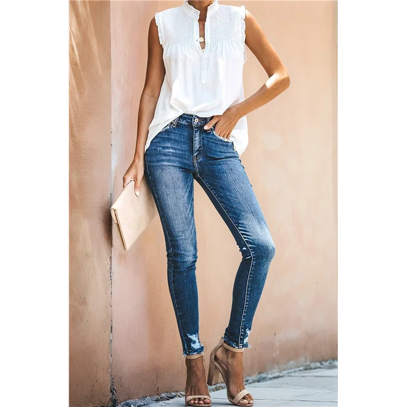 ABRT-Женские топы, блузки без рукавов с вырезом на пуговицах, плиссированный жилет спереди с рюшами на груди, повседневные базовые рубашки, топ
ABRT-Женские топы, блузки без рукавов с вырезом на пуговицах, плиссированный жилет спереди с рюшами на груди, повседневные базовые рубашки, топ