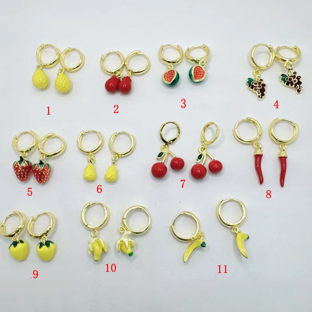 5 Pairs Wholesale Red Color Cherry Berry Fruit Lucky Lovely Earrings Gold Plated Ears Accessories Women Jewelry Gift
5 Pairs Wholesale Red Color Cherry Berry Fruit Lucky Lovely Earrings Gold Plated Ears Accessories Women Jewelry Gift