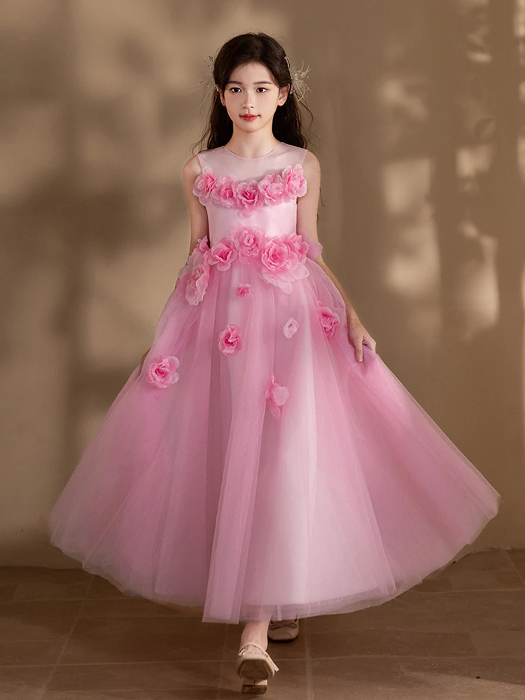 Customized Flower Girl Dress Pink With 3D Floral Kids Wedding Gown Prom Dresses Evening Dress Girls' Recital Dress Bridesmaid
Customized Flower Girl Dress Pink With 3D Floral Kids Wedding Gown Prom Dresses Evening Dress Girls' Recital Dress Bridesmaid