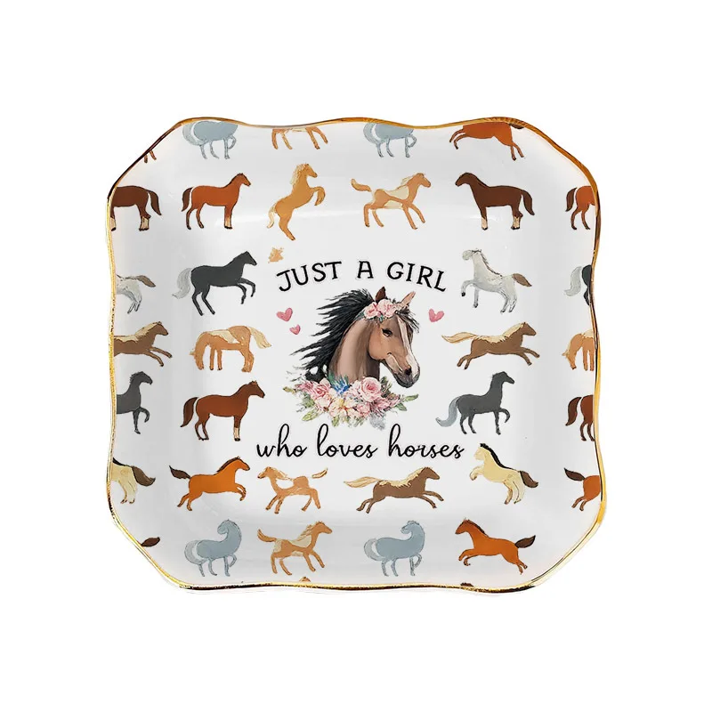 1pc Horse-Themed Wedding Ring Dish & Trinket Plate - Horse Motif Jewelry Holder Suitable for Wedding, Bridal Shower Gift, Annive
1pc Horse-Themed Wedding Ring Dish & Trinket Plate - Horse Motif Jewelry Holder Suitable for Wedding, Bridal Shower Gift, Annive
