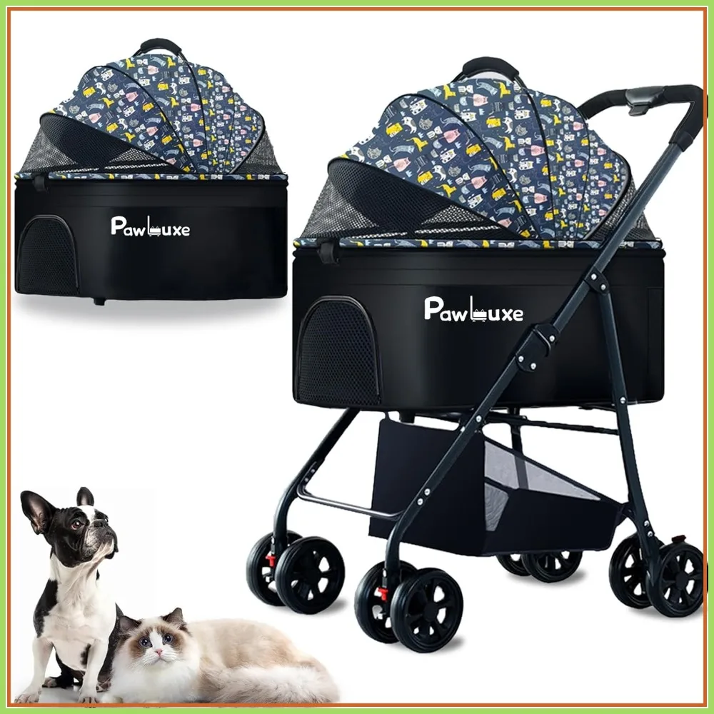 4 Wheel Pet Stroller, 4-in-1 Detachable Carrier for Small Dogs Cats, Easy Fold Travel Wagon with Car Seat, Breathable Mesh, Blue
4 Wheel Pet Stroller, 4-in-1 Detachable Carrier for Small Dogs Cats, Easy Fold Travel Wagon with Car Seat, Breathable Mesh, Blue