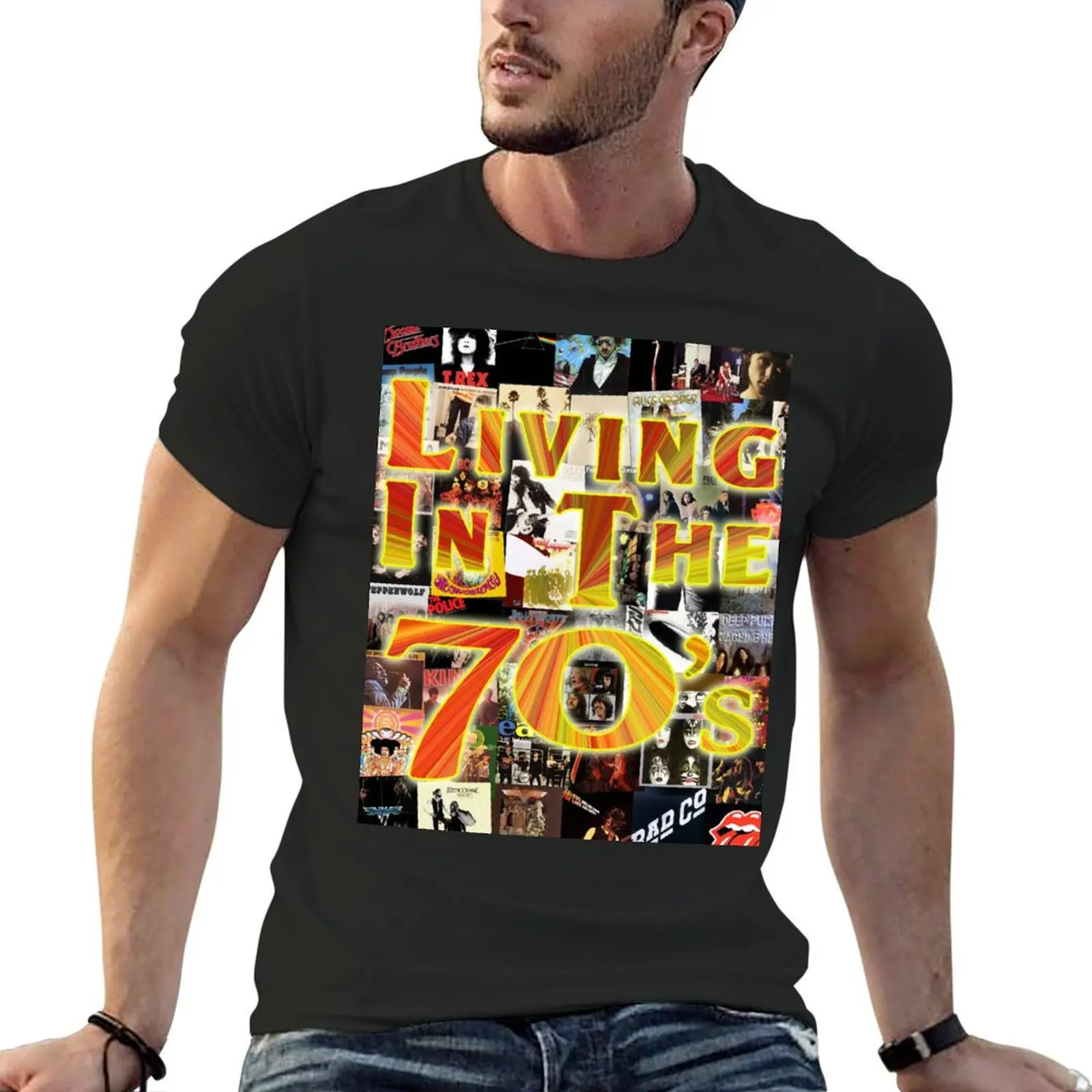 Living In The 70's - Band Art T-Shirt blue archive Blouse oversized t shirts for men
Living In The 70's - Band Art T-Shirt blue archive Blouse oversized t shirts for men