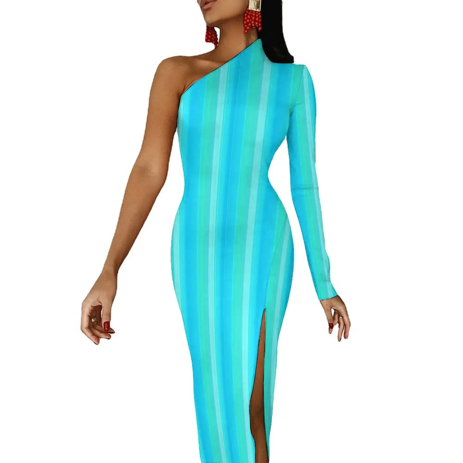 Abstract Striped Bodycon Dress Autumn Blue And Green Modern High Slit Long Dresses Long Sleeve Pattern Aesthetic Dress
Abstract Striped Bodycon Dress Autumn Blue And Green Modern High Slit Long Dresses Long Sleeve Pattern Aesthetic Dress