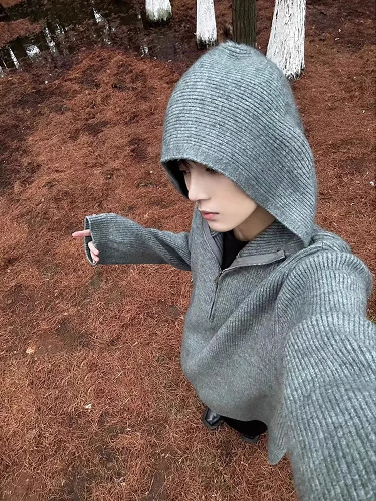 Мужской зимний вязаный свитер Cleanfit с капюшоном на молнии, свободного кроя, в корейском стиле, для комфортного ношения, верхняя одежда
Мужской зимний вязаный свитер Cleanfit с капюшоном на молнии, свободного кроя, в корейском стиле, для комфортного ношения, верхняя одежда