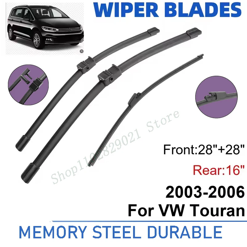 3PCS For VW Touran 2003-2006 28" + 28"+ 16" Front Rear Wiper Blades Windshield Windscreen Window Cutter Accessories
3PCS For VW Touran 2003-2006 28" + 28"+ 16" Front Rear Wiper Blades Windshield Windscreen Window Cutter Accessories