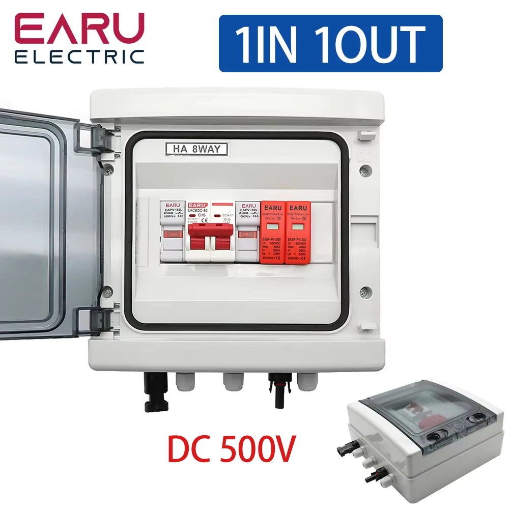 500V 1 Input 1 Output Solar photovoltaic PV Combiner Box With Lightning Protection DC Fuse MCB SPD Waterproof Box IP65
500V 1 Input 1 Output Solar photovoltaic PV Combiner Box With Lightning Protection DC Fuse MCB SPD Waterproof Box IP65