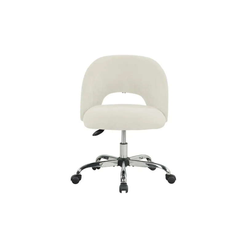 NEW Fabric Upholstered Open Back Office Chair with Textured Boucle Fabric, Casters, Vanilla for Teens and Adults
NEW Fabric Upholstered Open Back Office Chair with Textured Boucle Fabric, Casters, Vanilla for Teens and Adults