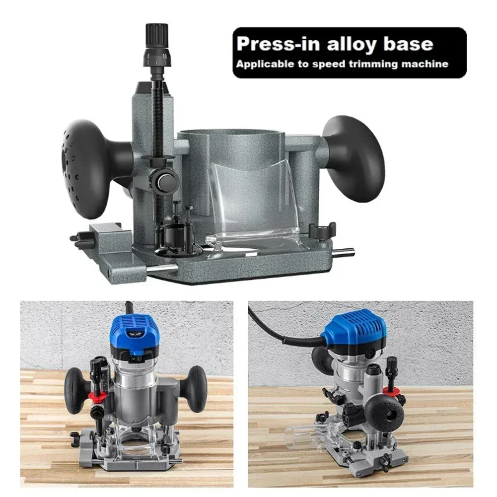 65mm Trimming Machine Plunge Router Base Adjustable Milling Power Tool Press-fit Double Handle Trimmer Guard Heavy-duty
65mm Trimming Machine Plunge Router Base Adjustable Milling Power Tool Press-fit Double Handle Trimmer Guard Heavy-duty