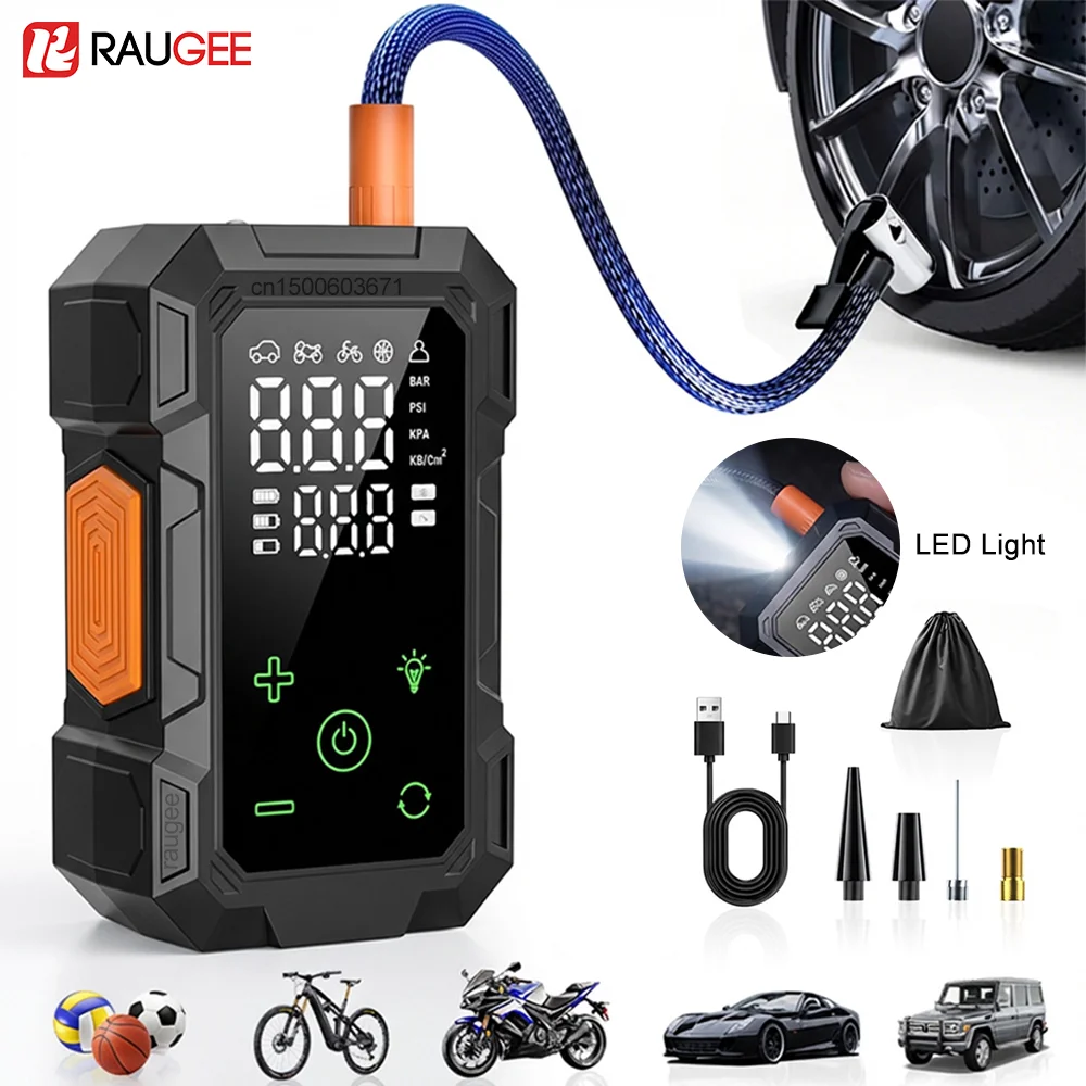 Tire Inflator Portable Air Compressor Air Pump For Car Tires with Digital Pressure Gauge LED Light Cordless Pump for Motorcycle
Tire Inflator Portable Air Compressor Air Pump For Car Tires with Digital Pressure Gauge LED Light Cordless Pump for Motorcycle