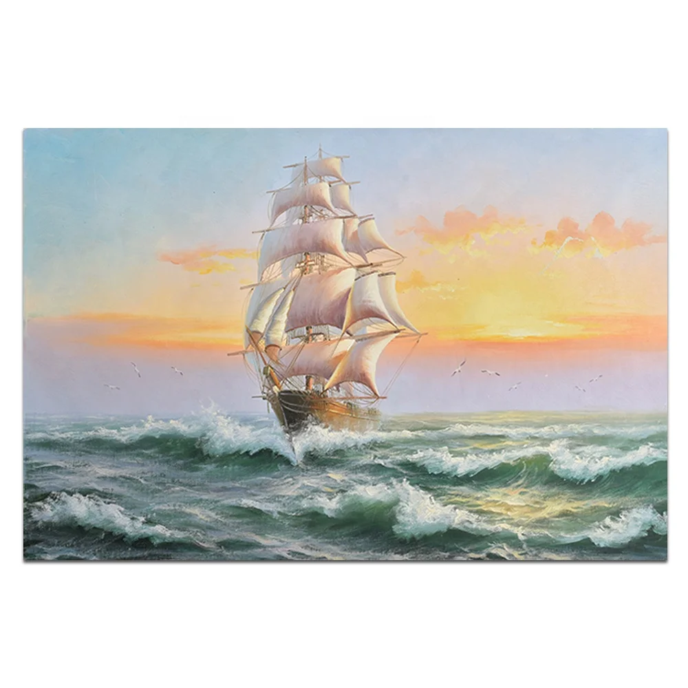 Dafen Handpainted Modern Landscape Decorative Sailing Ship Art Canvas Oil Painting
Dafen Handpainted Modern Landscape Decorative Sailing Ship Art Canvas Oil Painting