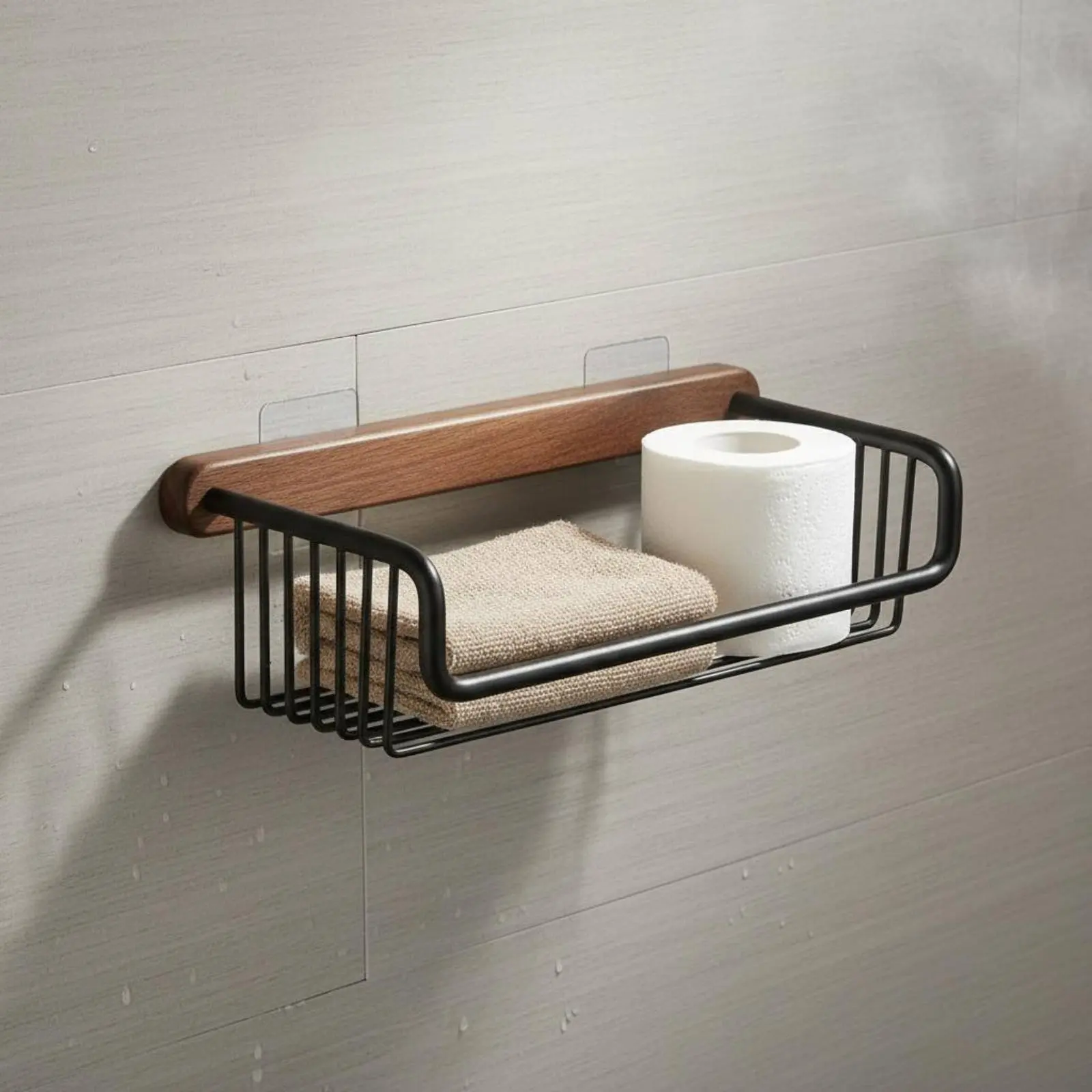 Walnut Toilet Paper Shelf Adhesive-Mounted Installation Wall Mounted Tissue Holder Metal Wire Storage Basket Corrosion-Resistant
Walnut Toilet Paper Shelf Adhesive-Mounted Installation Wall Mounted Tissue Holder Metal Wire Storage Basket Corrosion-Resistant