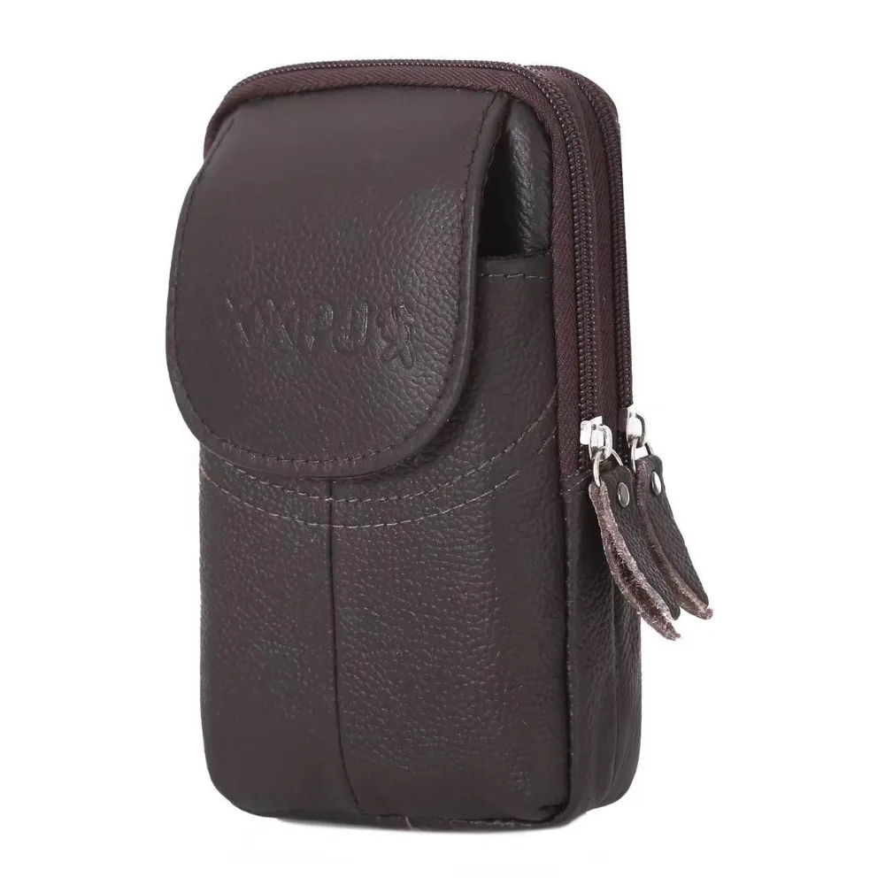 Cowhide Leather Outdoor Sports Waist Bag Vertical Solid Color Mobile Phone Pouch Multi-layer Large Capacity
Cowhide Leather Outdoor Sports Waist Bag Vertical Solid Color Mobile Phone Pouch Multi-layer Large Capacity
