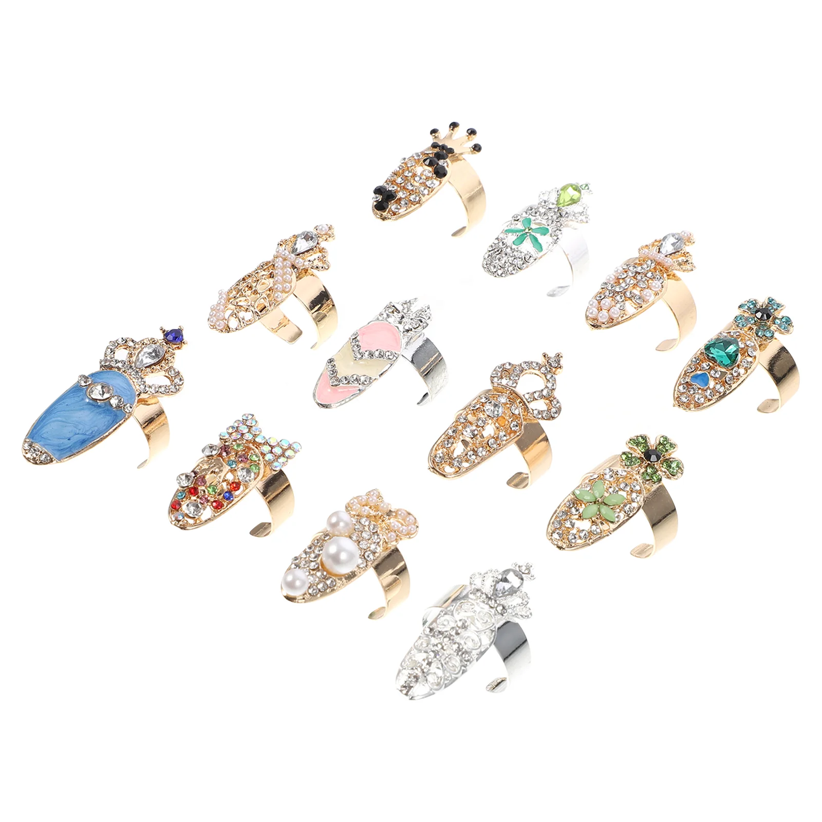 12 Pcs Nail Charm Crown Women Fashion Ring Set Jewelry Accessories Manicure Creative Tip
12 Pcs Nail Charm Crown Women Fashion Ring Set Jewelry Accessories Manicure Creative Tip