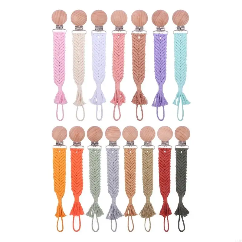 Wooden Pacifier Clips for Baby Teethers Toy Chain Soothing Newborn Shower Gift 425F
Wooden Pacifier Clips for Baby Teethers Toy Chain Soothing Newborn Shower Gift 425F