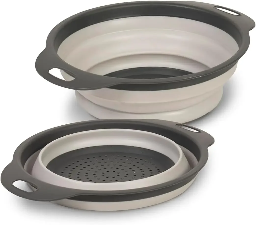 Collapsible Colander Strainer - 2L Foldable Kitchen Drainer for Pasta, Vegetables, Fruit, Easy Storage Grey
Collapsible Colander Strainer - 2L Foldable Kitchen Drainer for Pasta, Vegetables, Fruit, Easy Storage Grey