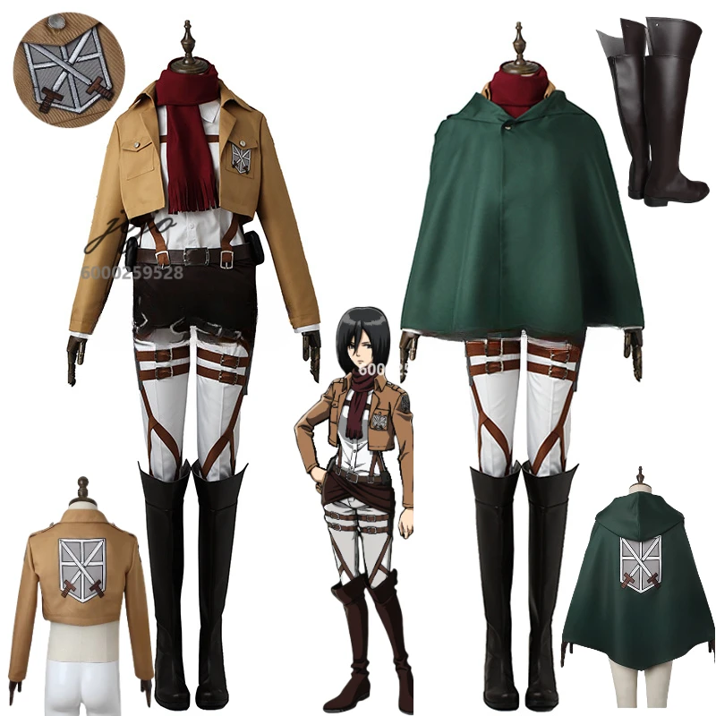 Anime Mikasa Ackerman Cosplay Costume Training Corps Uniform Halloween Cos for Women Clothes Shoes Full Set Role Play Comic Con
Anime Mikasa Ackerman Cosplay Costume Training Corps Uniform Halloween Cos for Women Clothes Shoes Full Set Role Play Comic Con