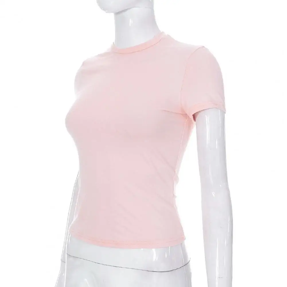 Women T-shirt Stylish Women's Summer Tee Shirt Collection Round Neck Short Sleeve Tops in Slim Fit Solid Colors for Streetwear
Women T-shirt Stylish Women's Summer Tee Shirt Collection Round Neck Short Sleeve Tops in Slim Fit Solid Colors for Streetwear