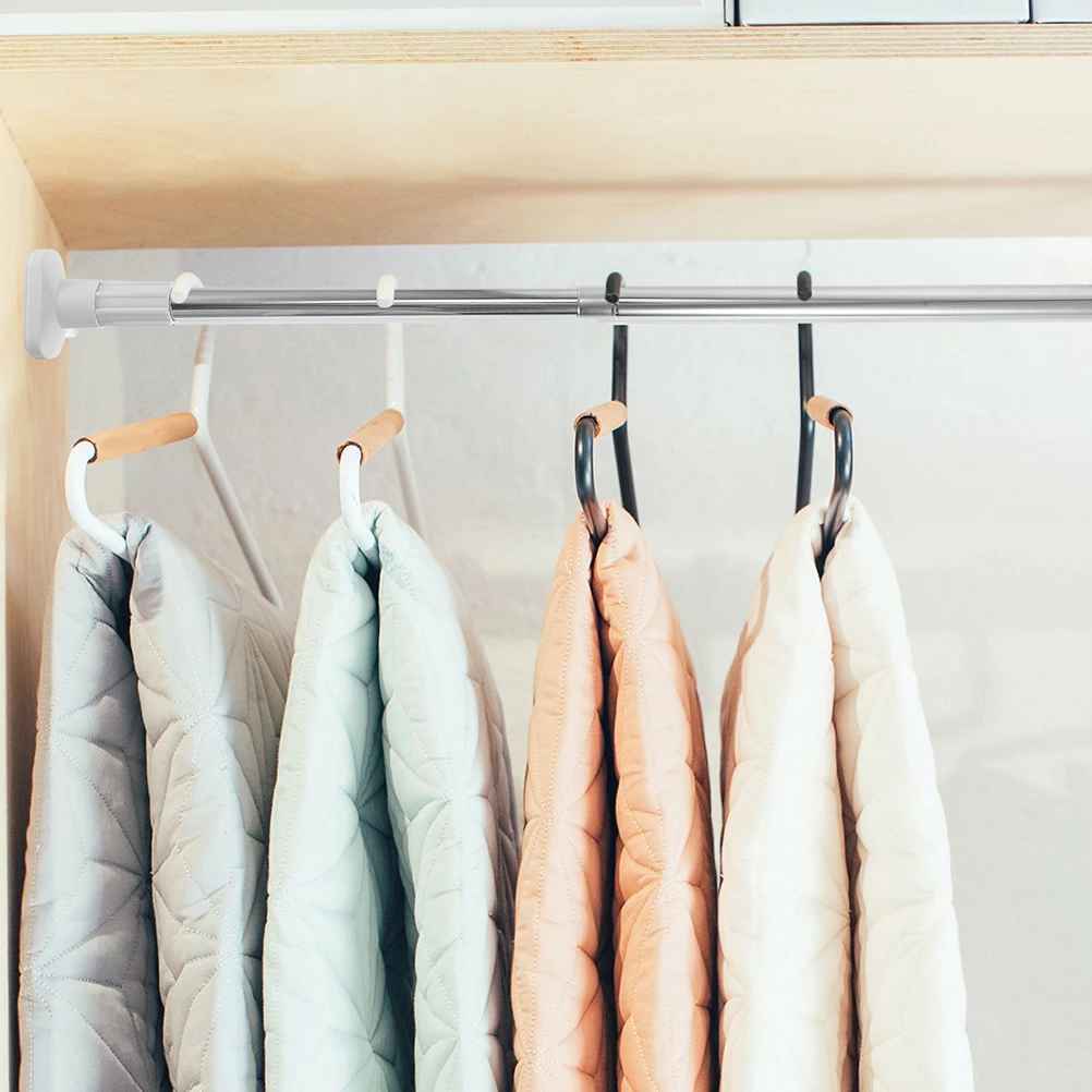 2 pcs Adjustable Stainless Steel Tension Rod Closet Bar No Drill Heavy Duty Clothes Hanging Rod Wardrobe Rail Telescopic Pole
2 pcs Adjustable Stainless Steel Tension Rod Closet Bar No Drill Heavy Duty Clothes Hanging Rod Wardrobe Rail Telescopic Pole